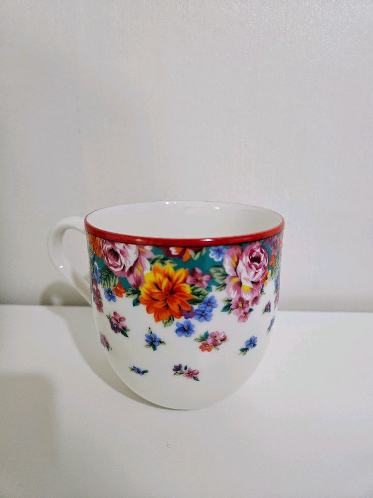 빈티지)일본 겐조 플라워 패턴 머그컵 세트--2