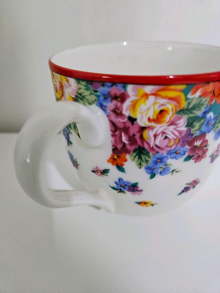 빈티지)일본 겐조 플라워 패턴 머그컵 세트--4