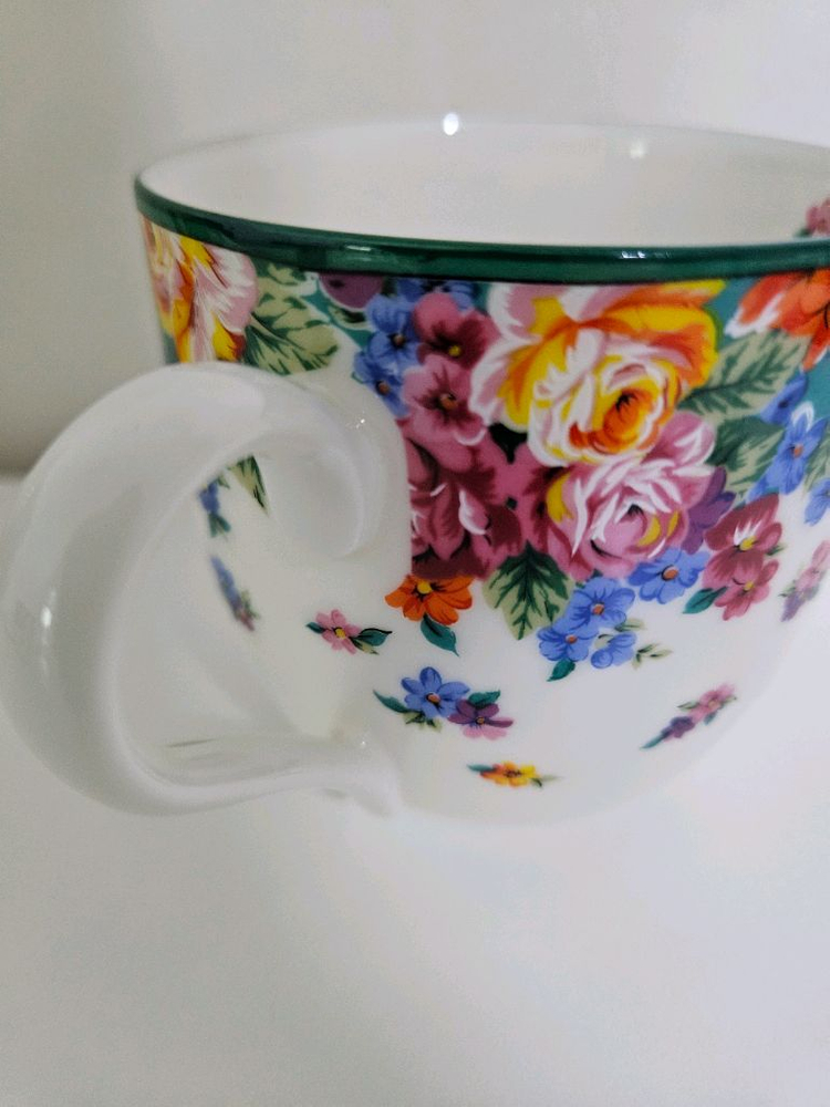 빈티지)일본 겐조 플라워 패턴 머그컵 세트--7