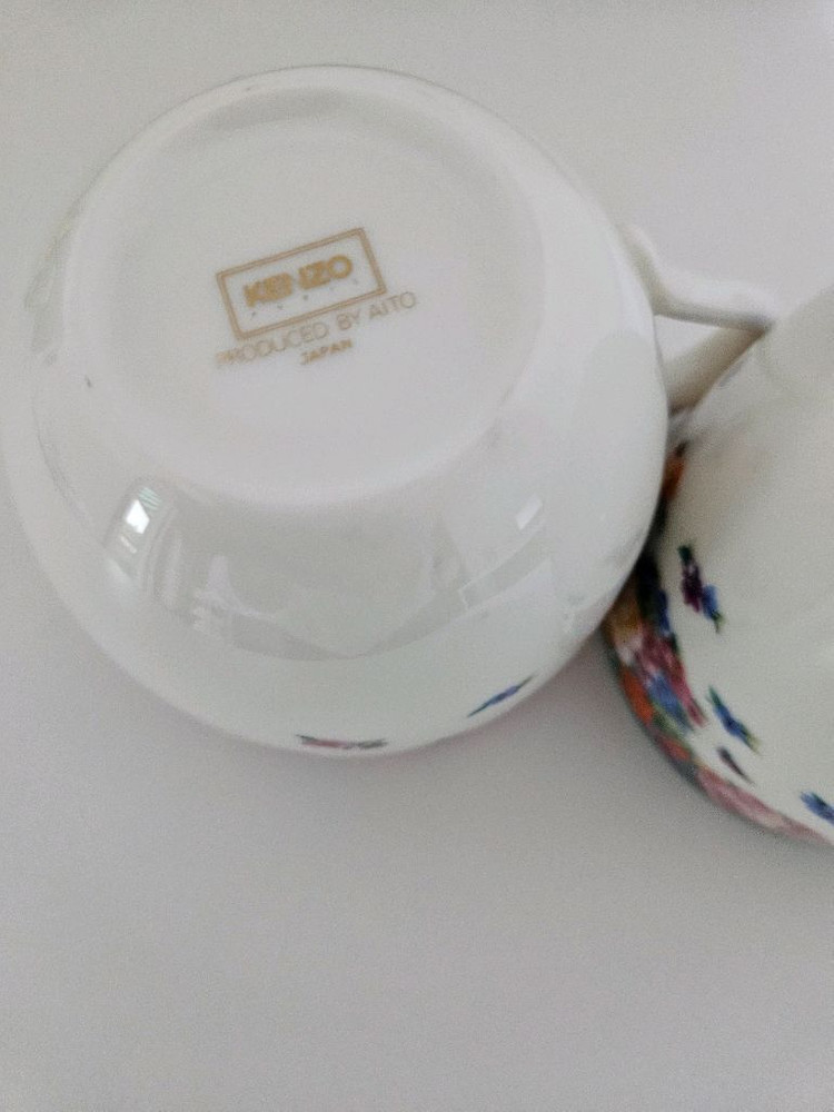 빈티지)일본 겐조 플라워 패턴 머그컵 세트--8