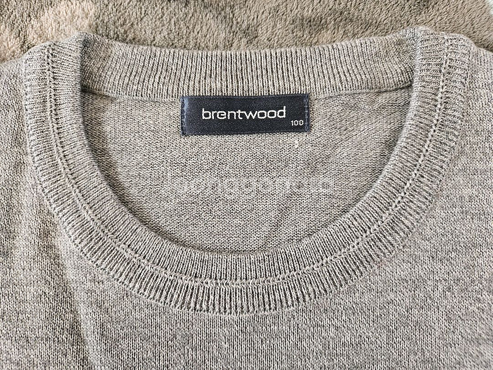 [100]새제품 코오롱 브렌우드 펭귄 자수 남성니트 그레이--7