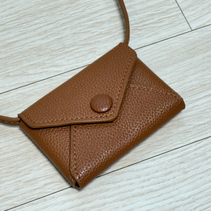 미미라인 가죽 카드지갑 미니 크로스백 브라운색상 새상품