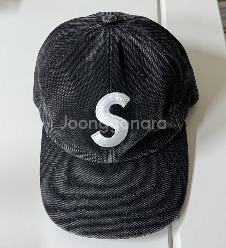 25FW 슈프림 피그먼트 S로고 볼캡 블랙 새상품--0