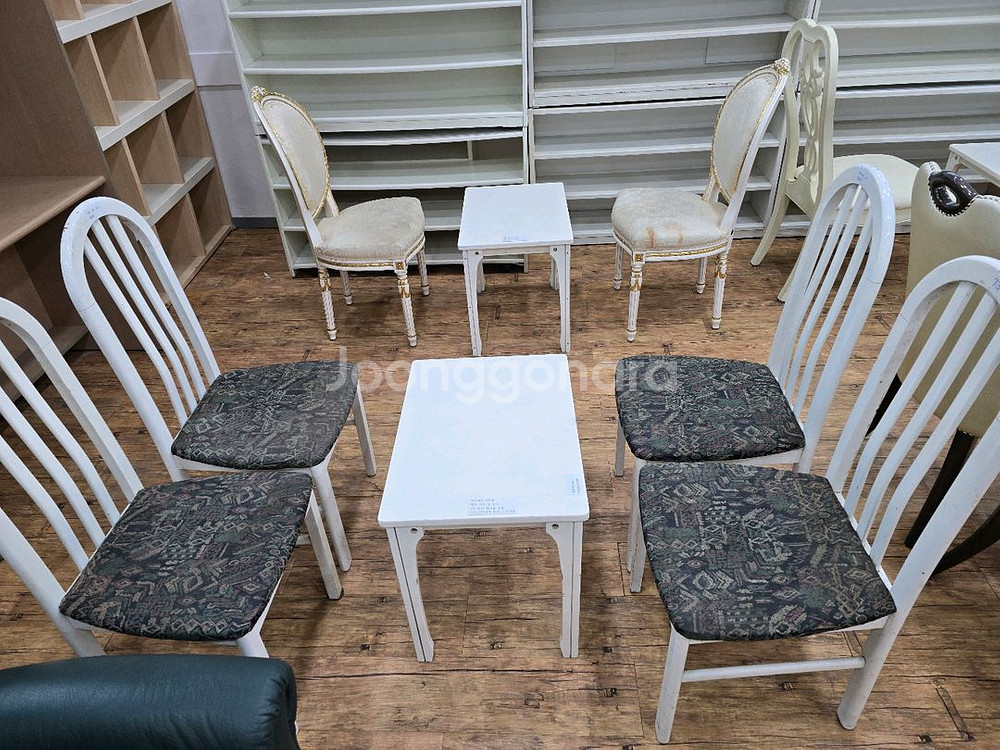 빈티지 화이트 체어 4개 세트--0