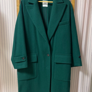 스튜디오 톰보이 그린 울코트 롱코트 오버사이즈