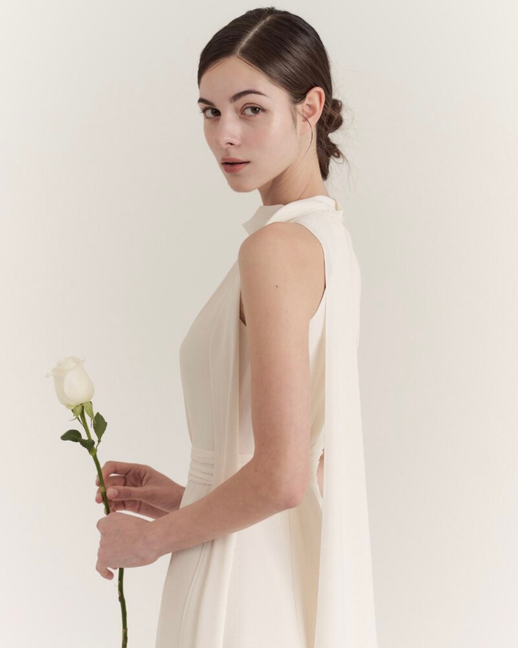 [결혼식 2부 드레스 원피스] 그레이스유 GRACE U Isabel Halter-Neck One-piece 이미지