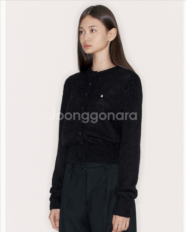 아비에무아 알파카 퍼프 슬리브 가디건 (블랙) 1사이즈--6