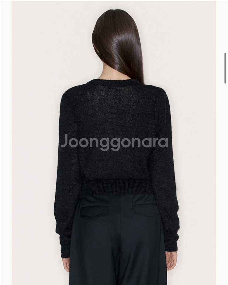 아비에무아 알파카 퍼프 슬리브 가디건 (블랙) 1사이즈--8