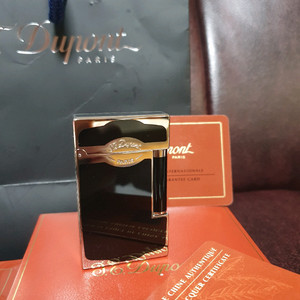 새상품급 듀퐁라이터 라인2 쌍불 ca16787 블랙 래커 팔라듐 백금 듀퐁라이타