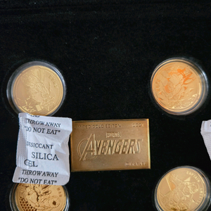 마블 어벤져스 골드 코인 세트