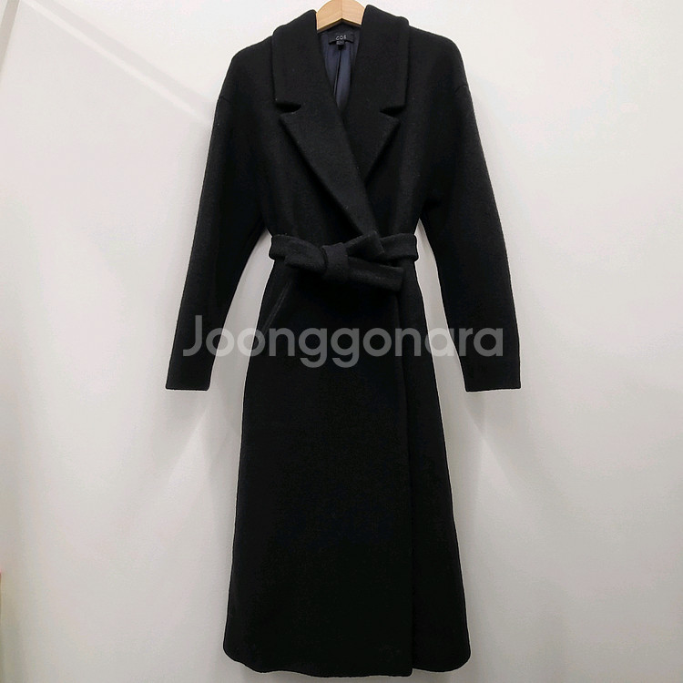 코스 벨티드 울 코트--0