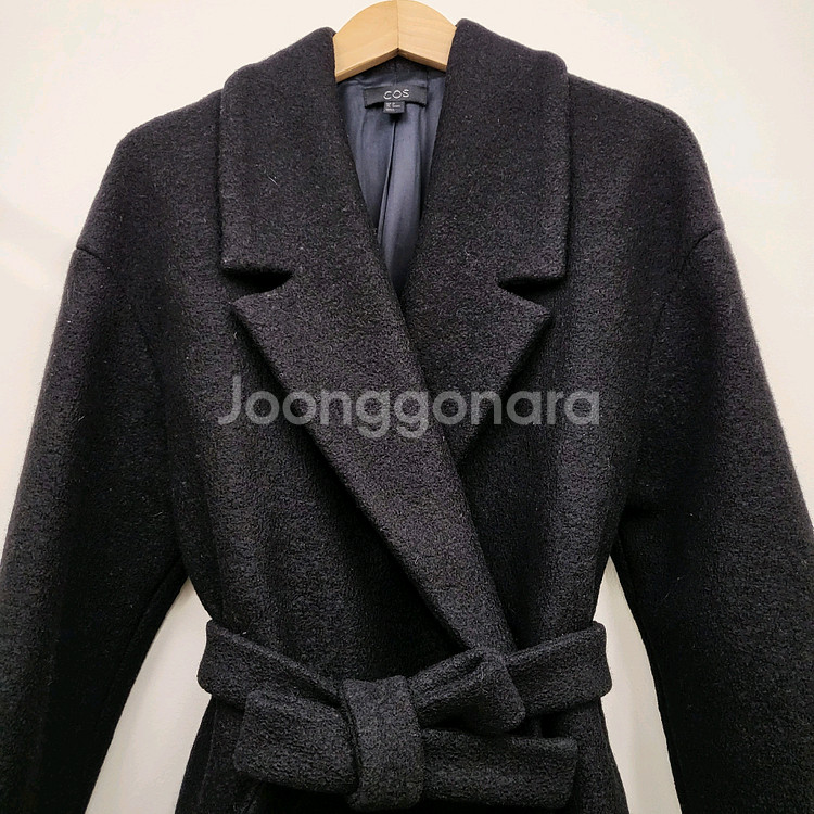 코스 벨티드 울 코트--3