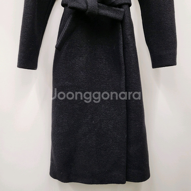 코스 벨티드 울 코트--4