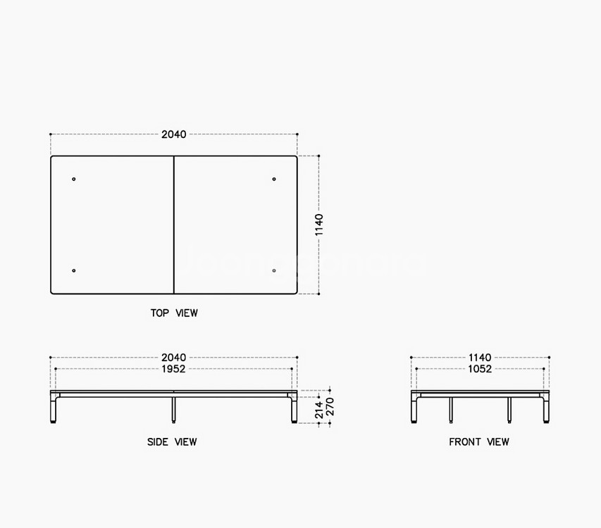 두닷 바일레 에어 SS 침대프레임 (화이트) E0등급--1