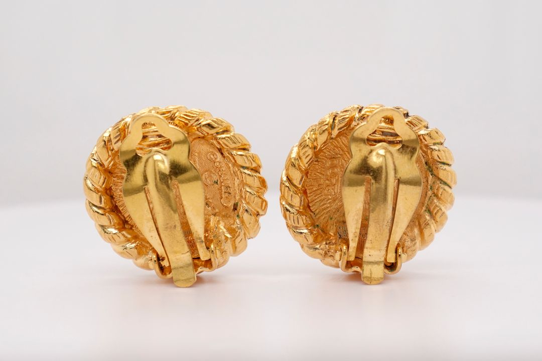 빈티지 샤넬 CC 코코마크2400 클래식 클립온 귀걸이--7