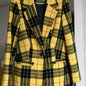 체크무늬 반코트(XS)