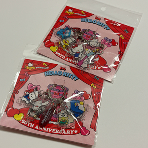 헬로키티 50주년 팝업 한정 아크릴 키링 세트 일괄