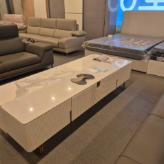 신상 화이트 쎄라믹스톤 대리석 거실장