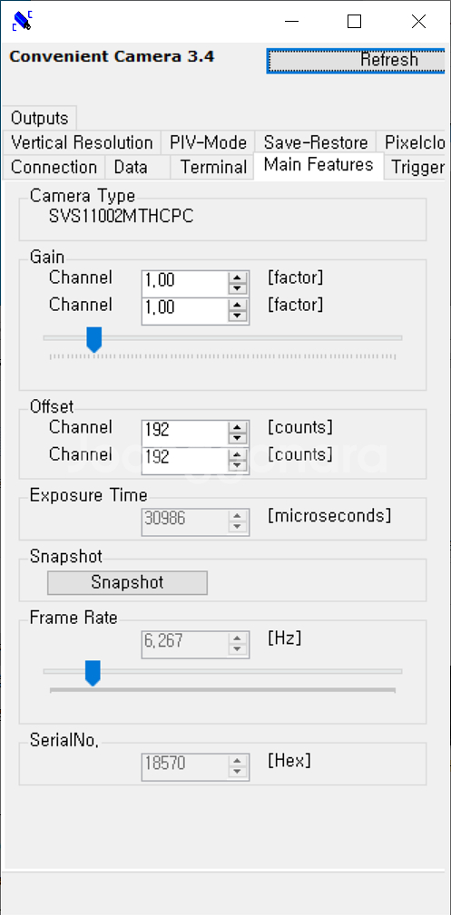 SVS-VISTEK 카메라(svs11002MTHCP) 중고제품--2