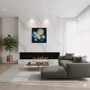 부자들의 선택 . 재물과 행운의 황금 보석 액자