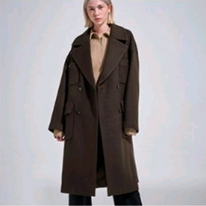 한섬 시스템 2022 캐시미어블렌딩 세미오버핏 코트 M 사이즈