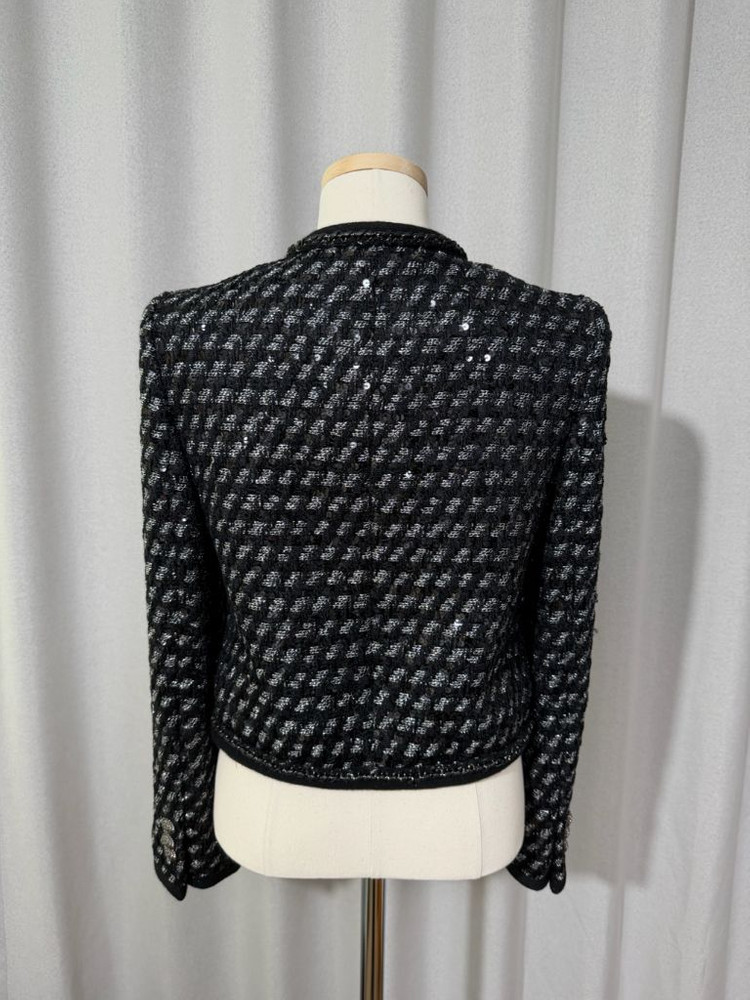 미샤 금속 트리밍 장식 트위드 자켓-미착용 새상품--2