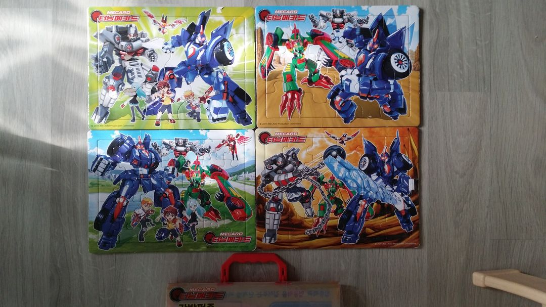 퍼즐 맞추기 뽀로로, 프리, 시크릿쥬쥬, 쿵후팬더, 인어공주, 뽀로로, 코코몽(일괄 총 7개), 터닝 메카드 가방--3