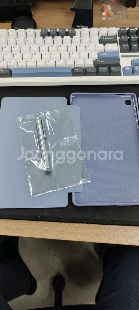 환불가능)A7 Lite 라벤더 북커버 +펜(새제품)--0