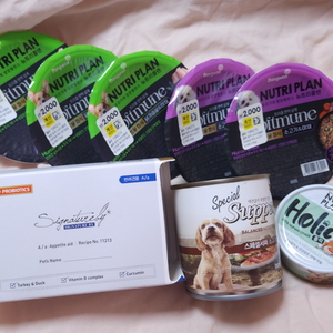 [새상품] 시그니처바이 A/a 강아지 캔 외 일괄