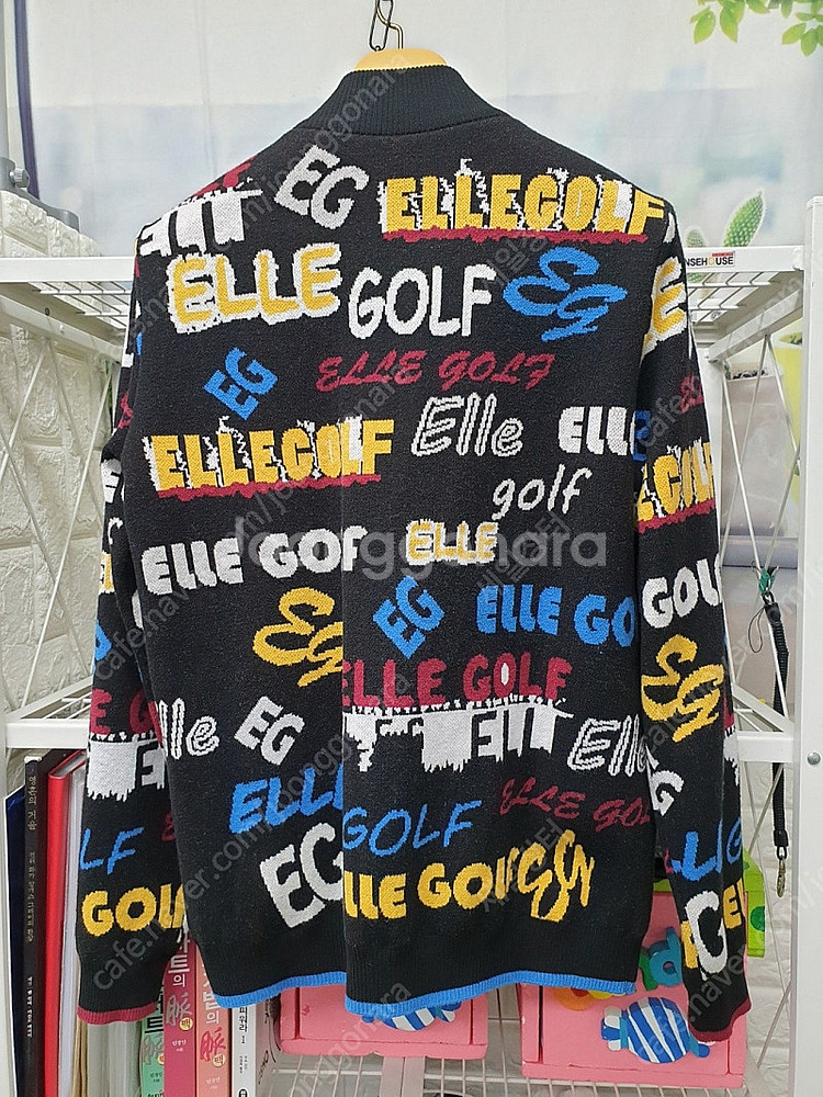 엘르 여성골프니트 100 / 슬림77 방풍 집업 골프가디건 니트바람막이 WF68--2