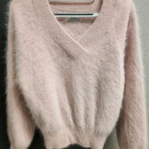 시에 블리스 앙고라 니트 핑크