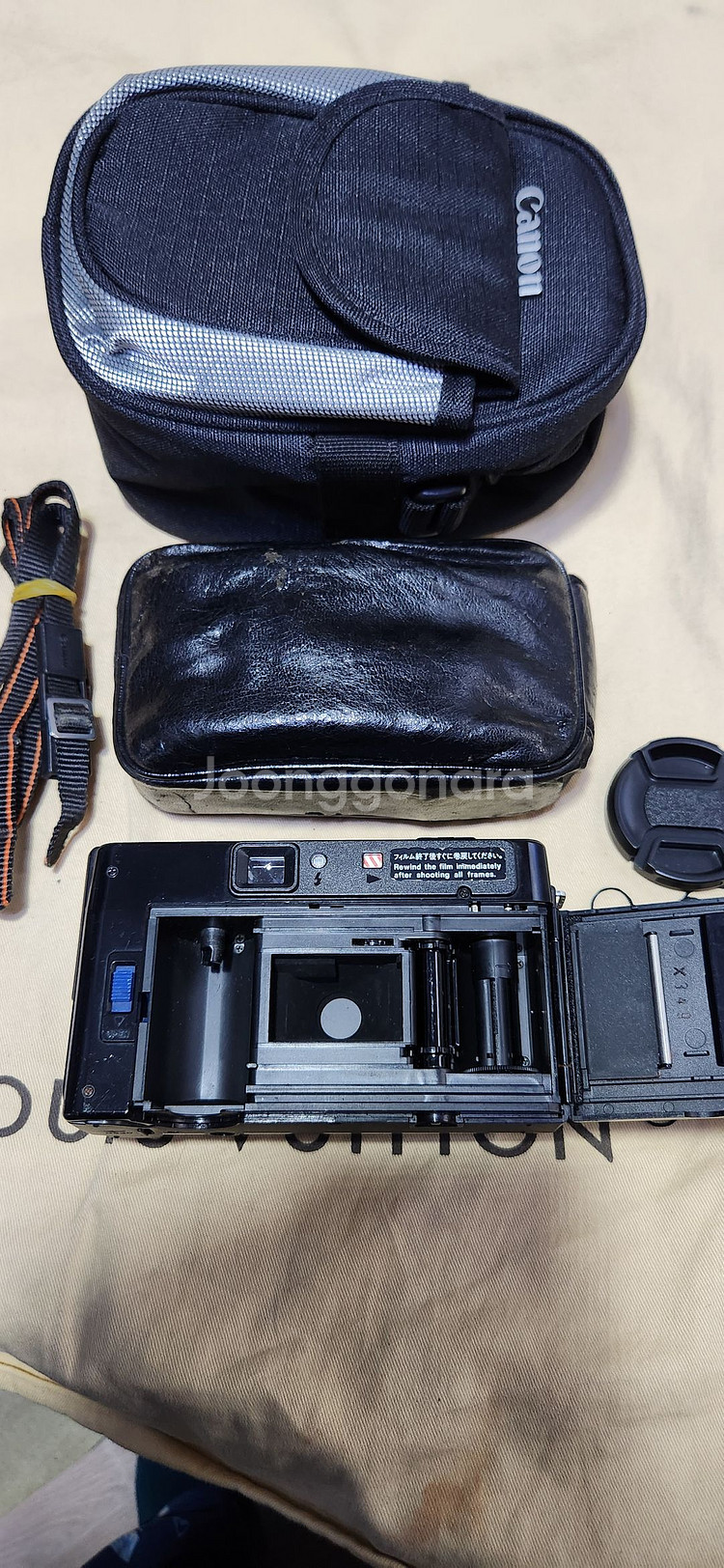 캐논af35m(a급), aa2개기능정상, 캐논렌즈38/2.5, 케이스, 캐논카메라가방.--4