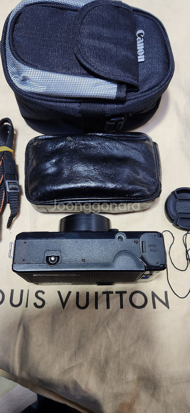 캐논af35m(a급), aa2개기능정상, 캐논렌즈38/2.5, 케이스, 캐논카메라가방.--9