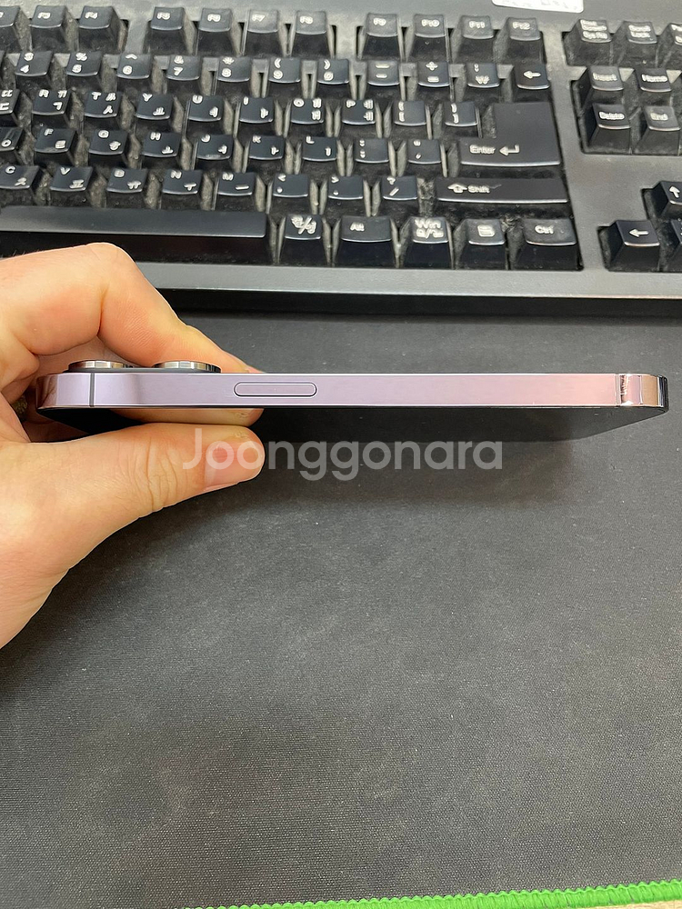 아이폰14프로 퍼플 256GB 배터리87% 가성비좋은 중고45만3천팝니다--4