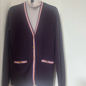 토리버치 배색 금장가디건 xs