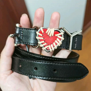 하트 패턴 가죽벨트 yproject