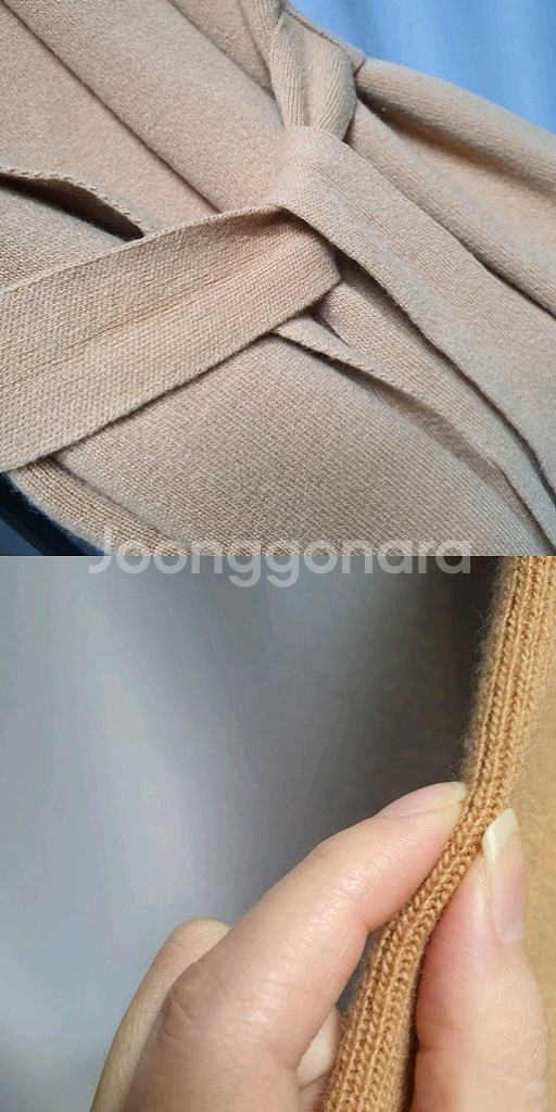 시에 더실루엣 벨트 롱 가디건--2