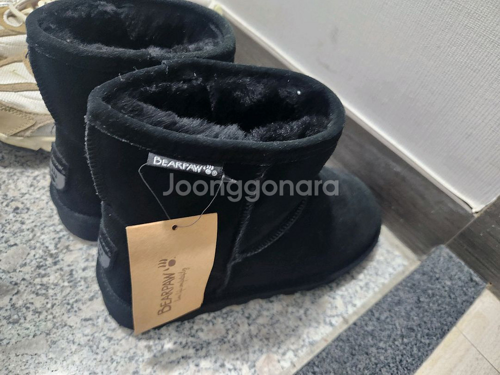 베어파우 bearpaw 블랙 어그 부츠 새상품--0