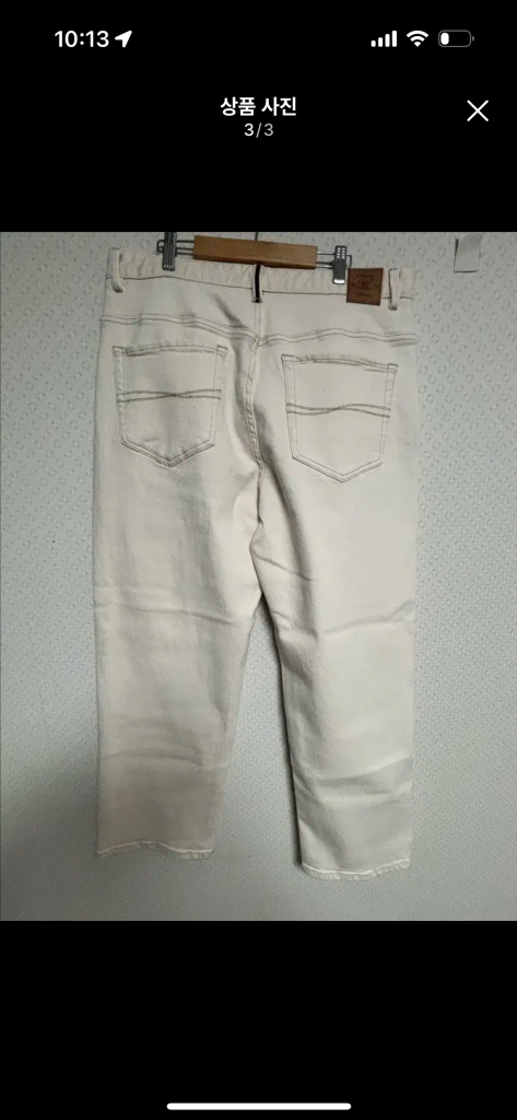 새거)코오롱 헨리코튼 가을 겨울 약간 두꺼운 면청바지 86 이미지