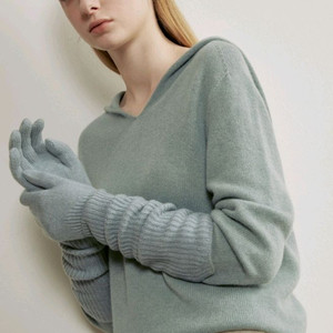 (새상품) 한섬 더캐시미어 홀가먼트 니트 장갑 워머 세트