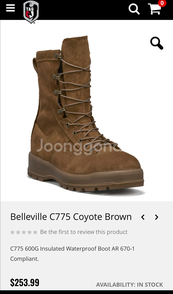 미군전투화 Belleville c775 6.5R 베르빌--4