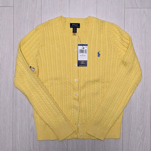 폴로 랄프로렌 걸즈 꽈배기 니트 가디건 옐로우 XL