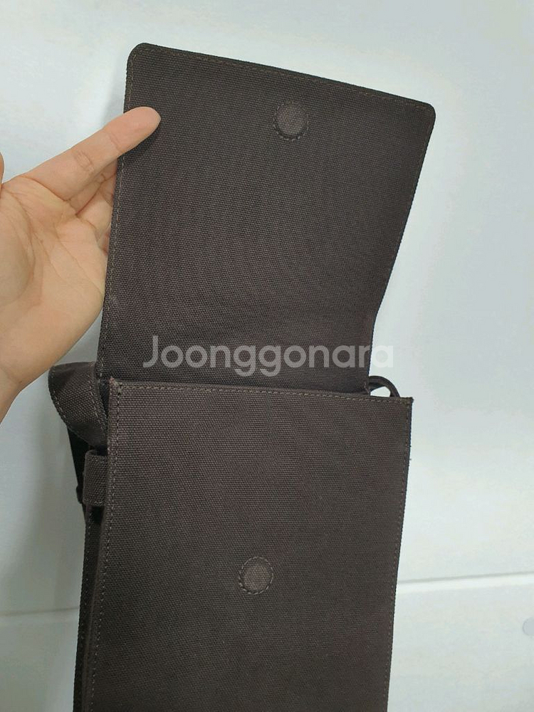 스튜디오톰보이 브라운 패브릭 미니 크로스백--6