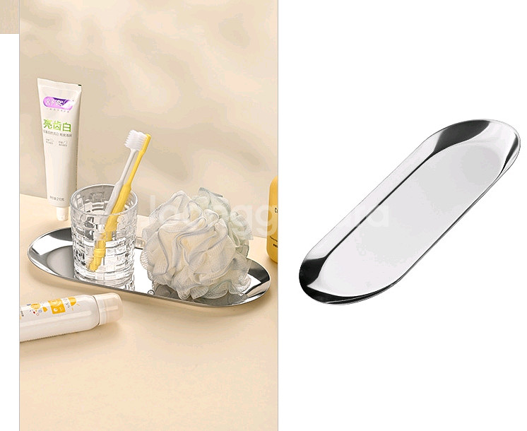 실버 트레이 스텐쟁반 소품트레이 장식품트레이--2