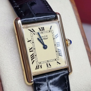 까르띠에 빈티지 탱크머스트 L 샴페인다이얼 디버클 시계 02년 (남여공용) 이미지