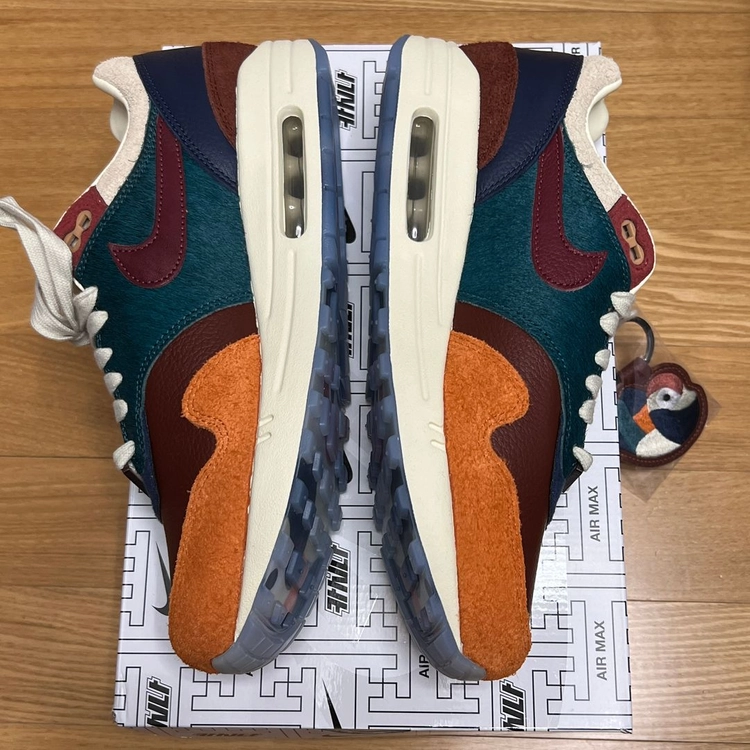 나이키 카시나 에어맥스 1 원앙 오렌지 275 사이즈 새제품 팝니다. NIKE 스니커즈 운동화 DQ8475-80 이미지