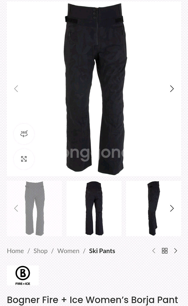보그너 여성 스키 팬츠 FIRE & ICE BORJA 보르하 우먼스 블랙 팬츠 새제품 66 스키복 하의--4