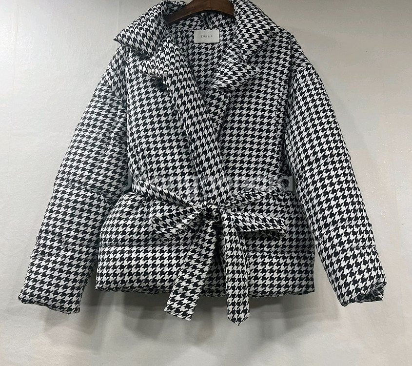 구즈) 하운드체크 오리털패딩--0