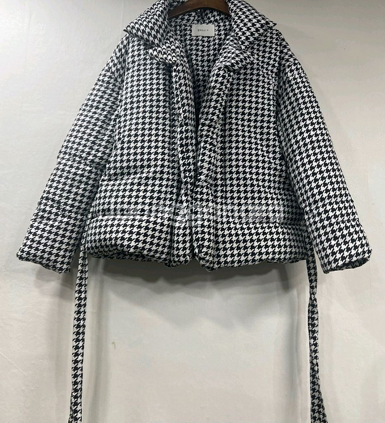 구즈) 하운드체크 오리털패딩--1