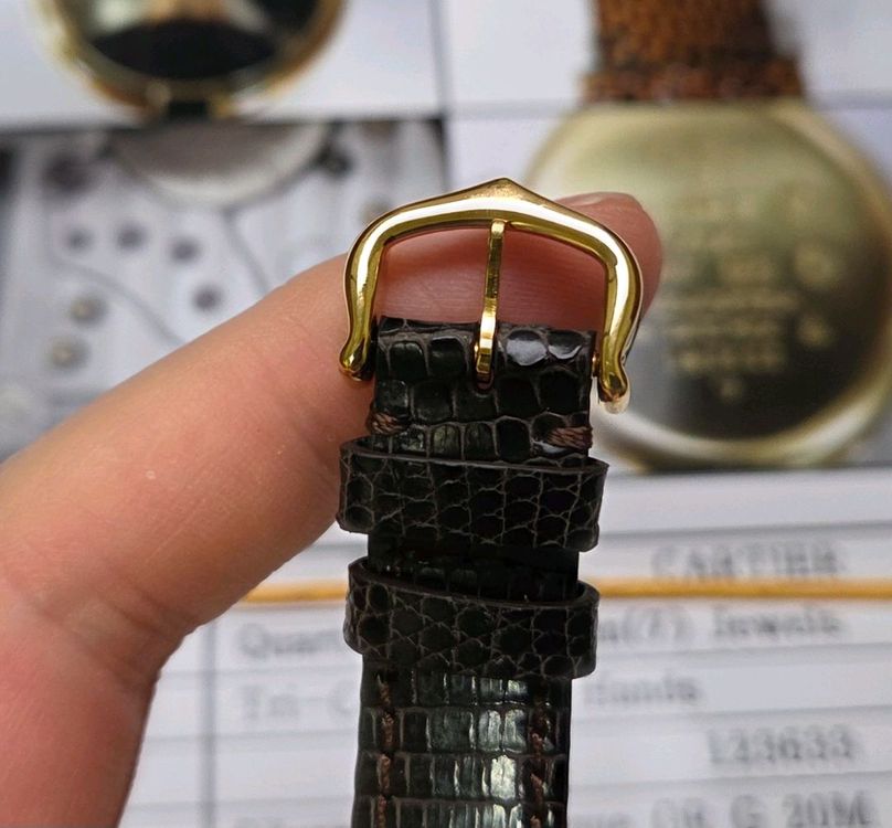 레어] 빈티지 까르띠에 머스트드 방돔 희귀 트리니티 미--6